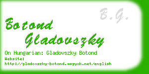 botond gladovszky business card